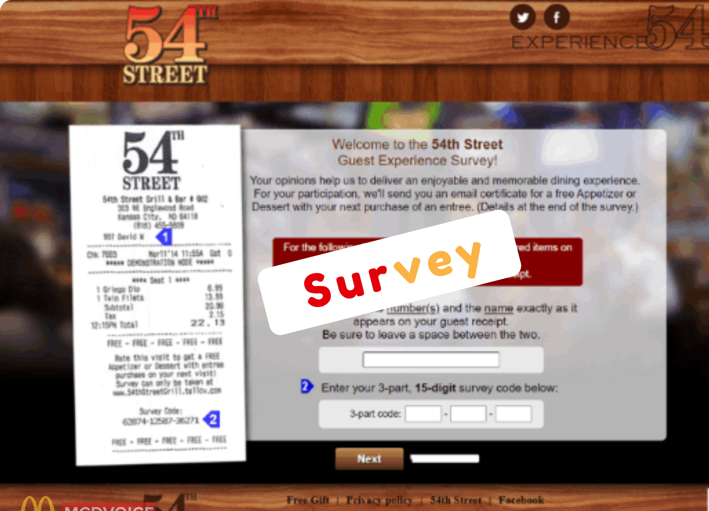 54th Street Grill Survey - How to Take the 54th Street Grill Survey