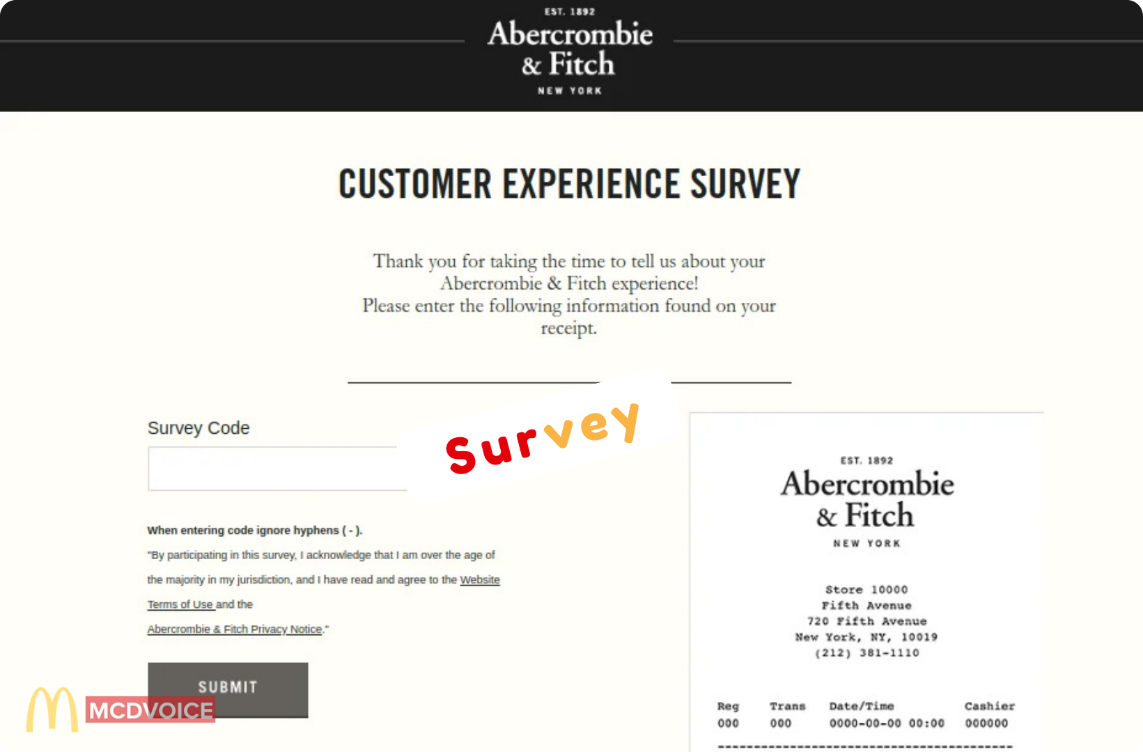Abercrombie Survey - How to Take the Abercrombie Survey