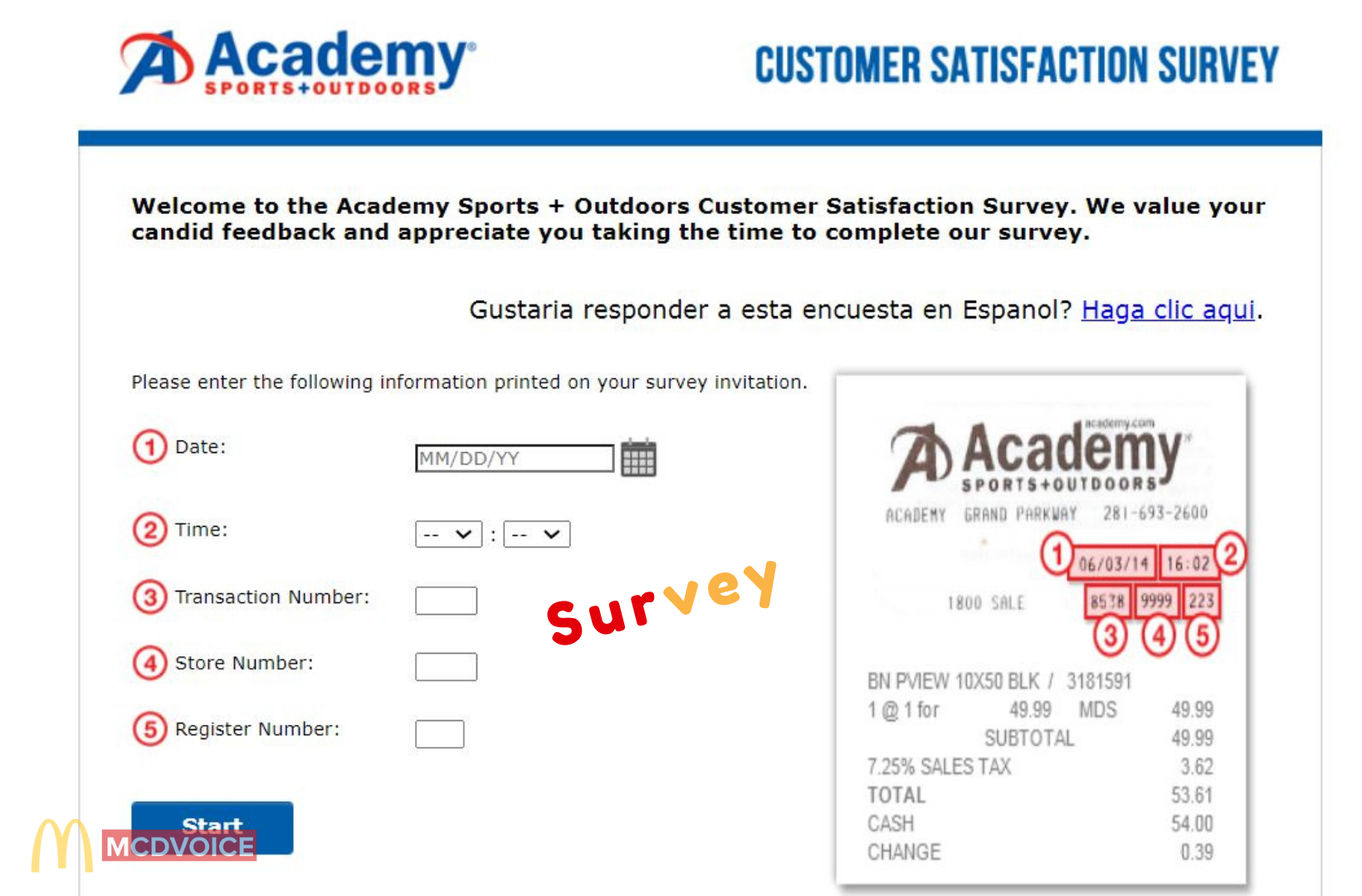 AcademyFeedback - How to Start the AcademyFeedback Survey
