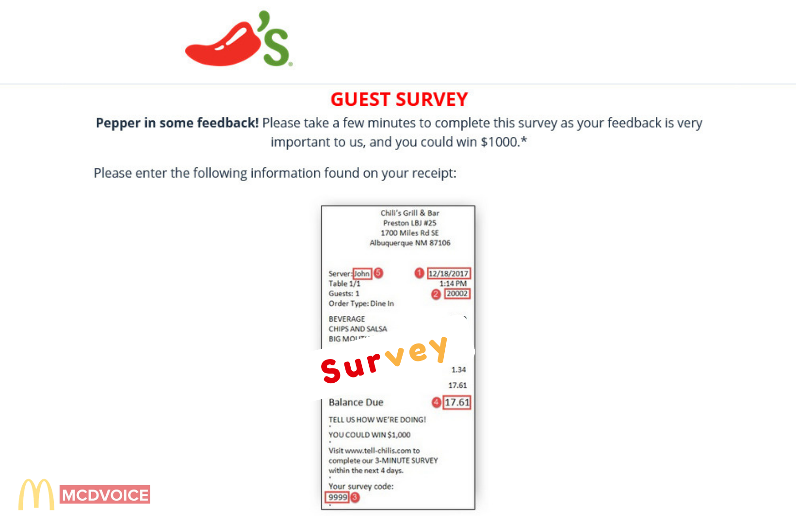Chili&rsquo;s survey - Where and How to Take the Survey