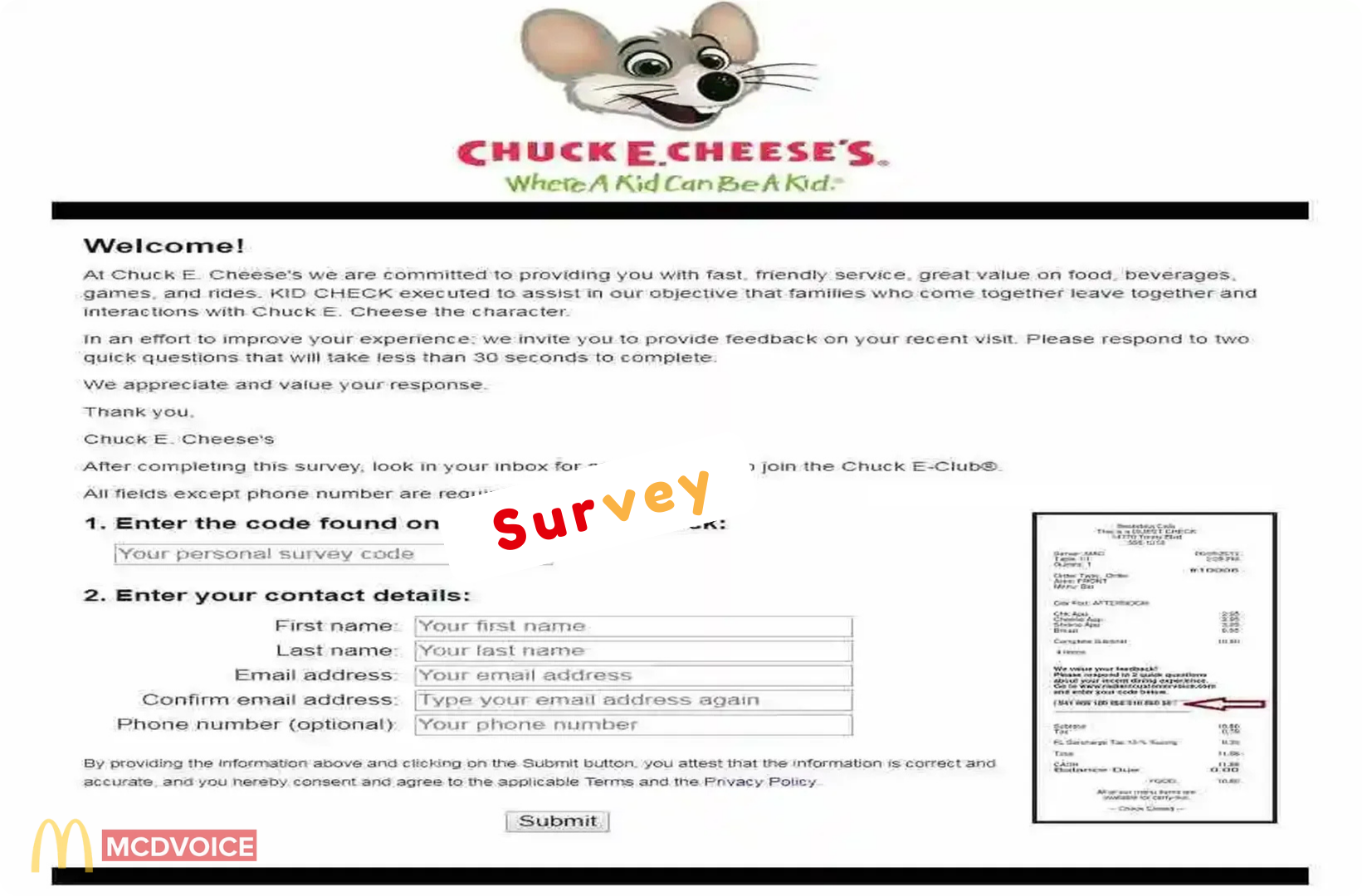 Chuck E. Cheese Survey - How to Participate in Chuck E. Cheese Survey and Get Free Rewards