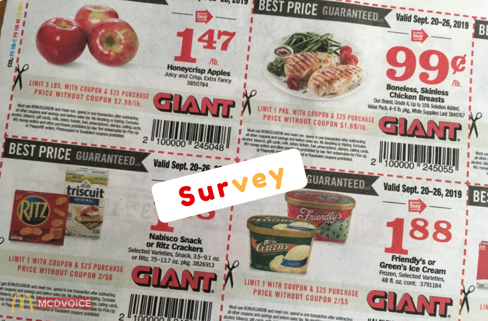Giant Food Survey - Coupons and Other Benefits