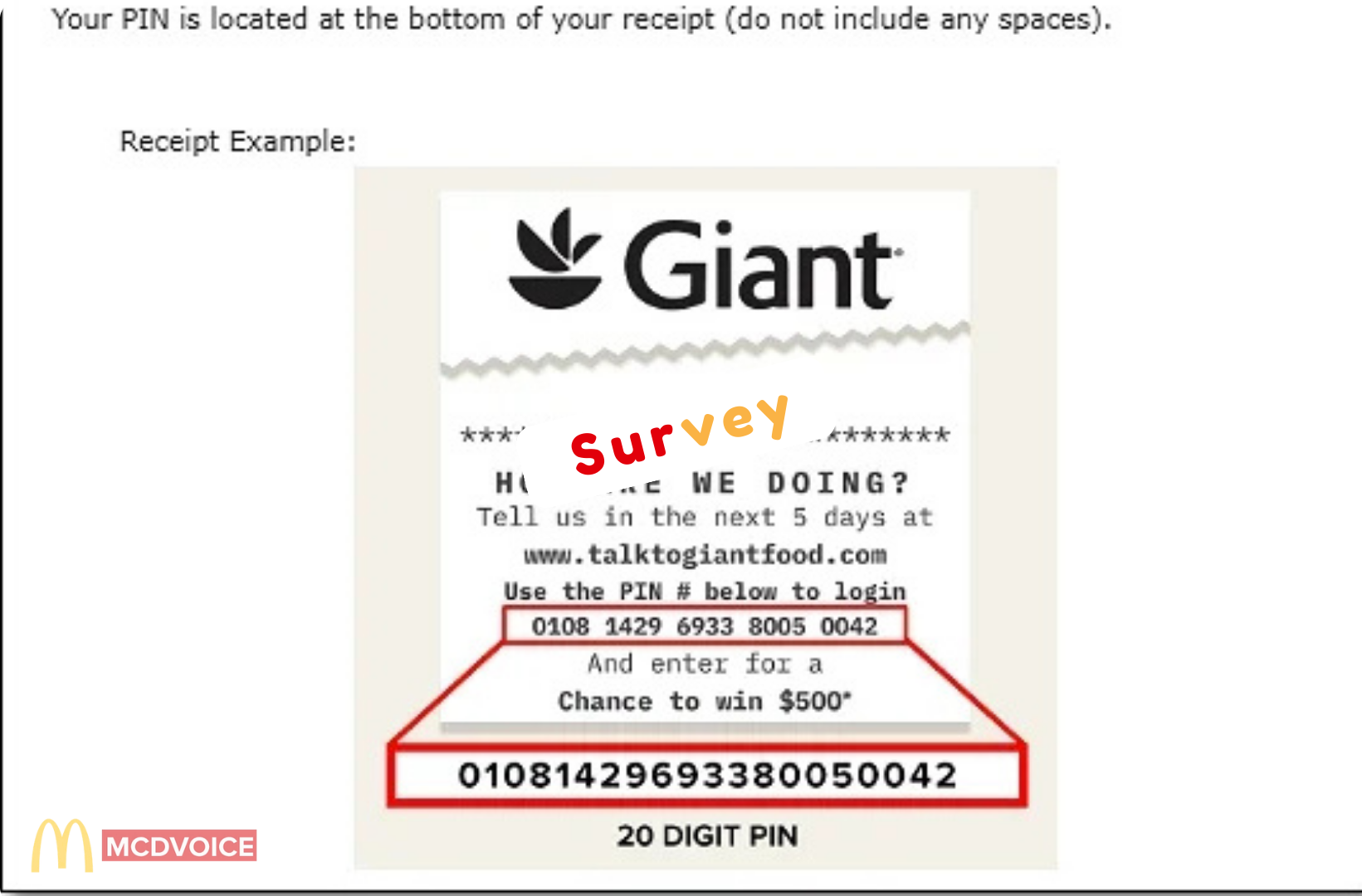 Giant Food Survey - How to Take the Giant Food Survey