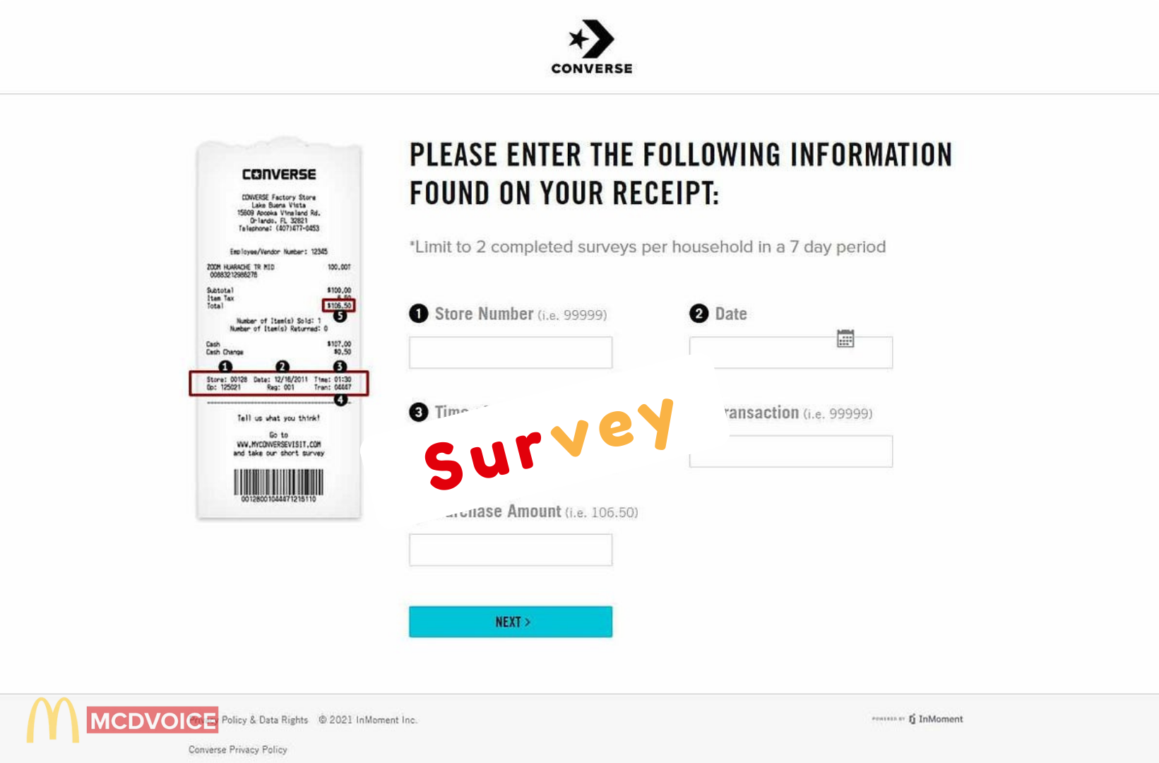 MyConverseVisit - How to Take the MyConverseVisit Survey