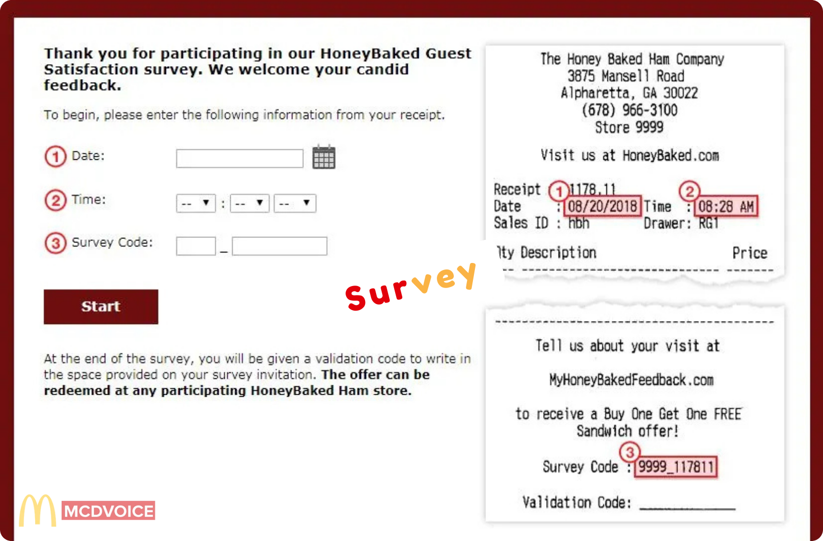 MyHoneyBakedFeedback - How Does the Survey Work