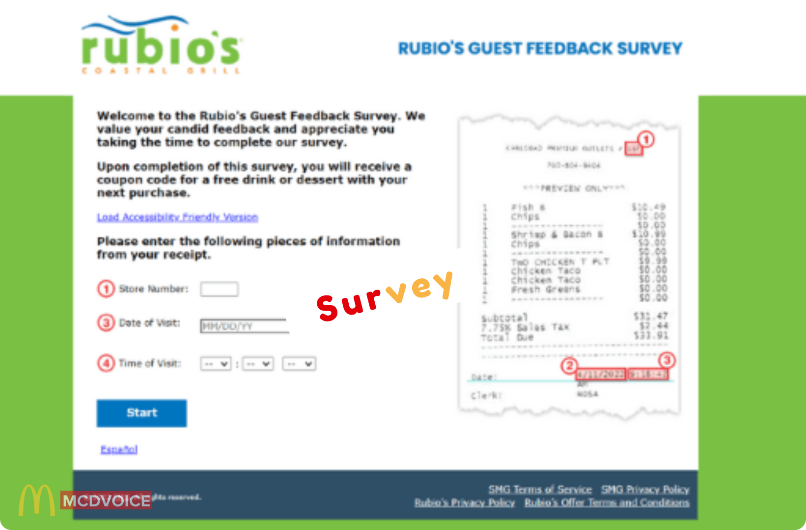 Rubio&rsquo;s Survey - How the Rubio&rsquo;s Survey Works