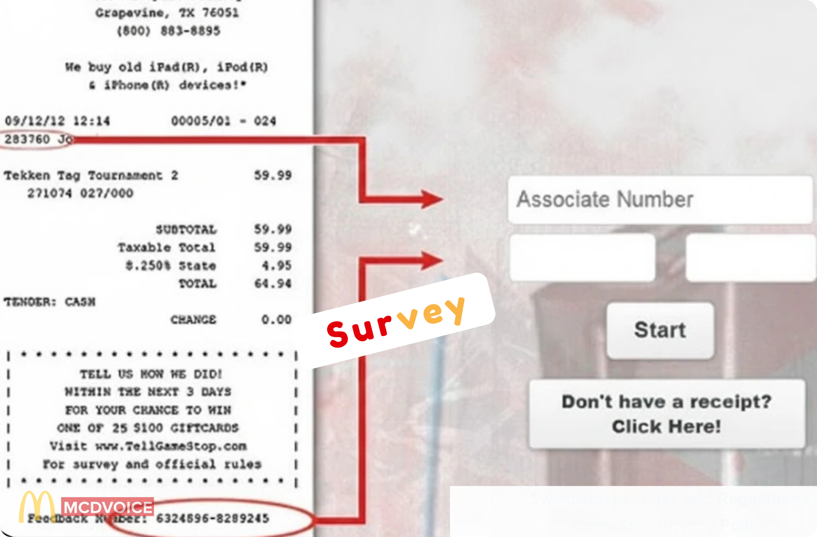 TellGameStop - How to Access the Survey