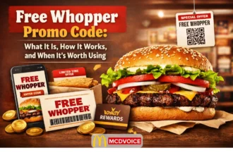 Free Whopper promo code featured with burger and mobile app