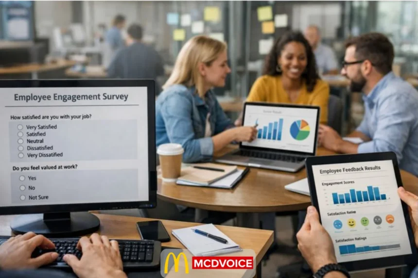 Employee engagement survey workplace feedback results.
