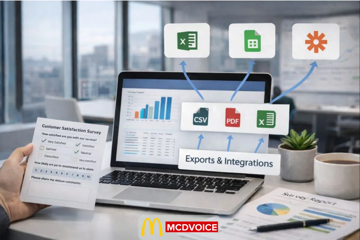 Exports and integrations for survey data across platforms