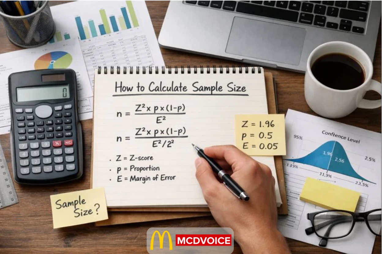 How to calculate sample size for survey