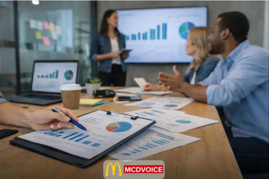 Market Research Survey Companies team reviewing insights charts