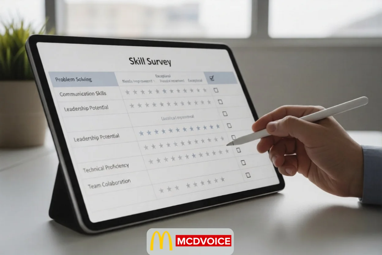 Skill survey reference check assessed skills