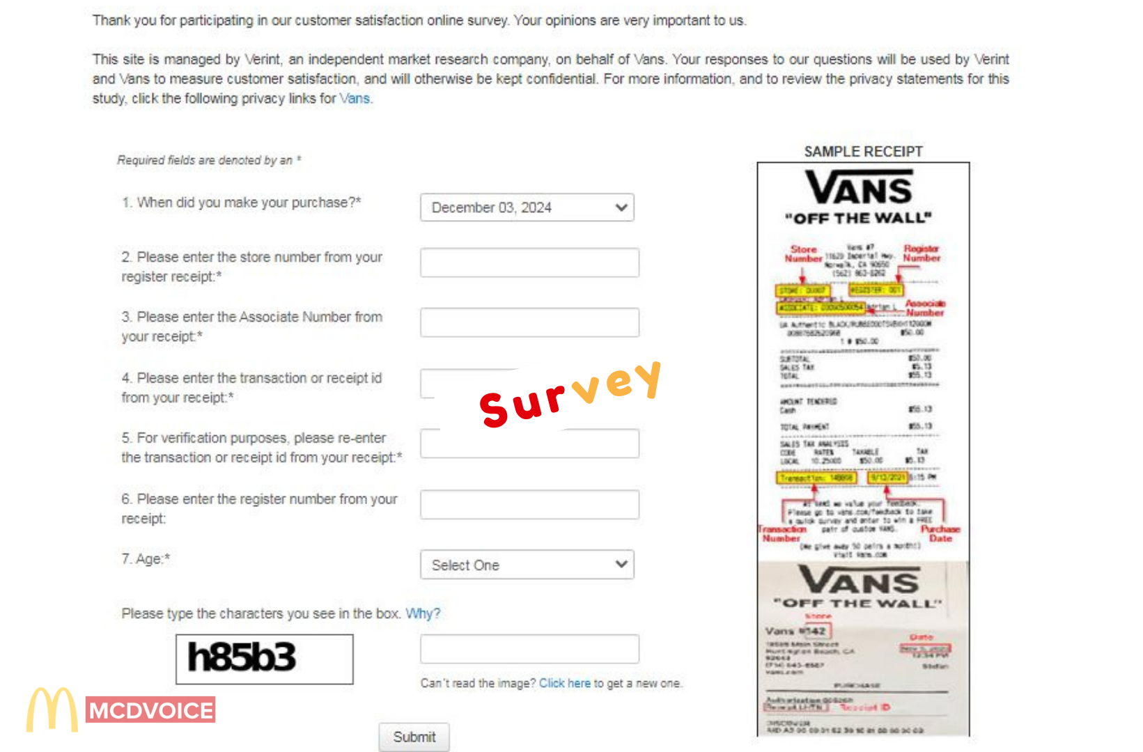vans com en us feedbac - How the vans com en us feedback Survey Works