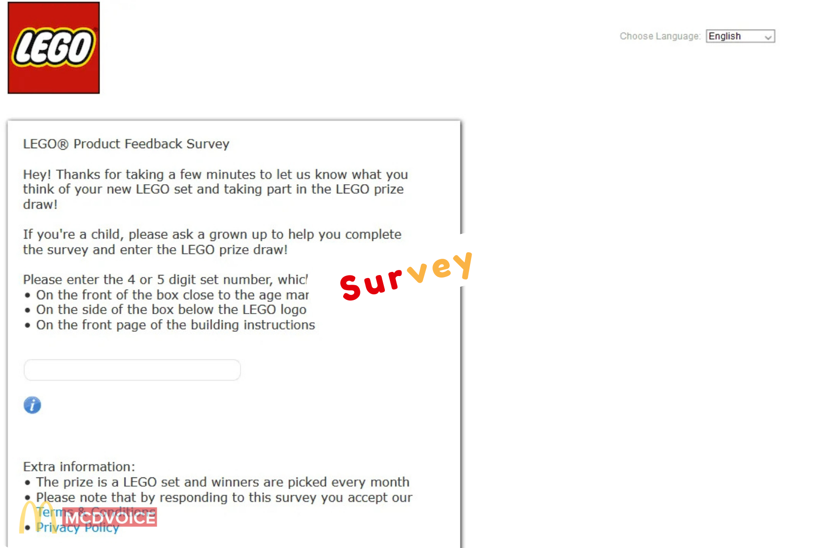 www lego com productfeedback - How the www lego com productfeedback Survey Works