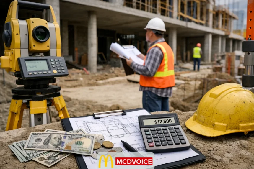 As built survey cost at construction site