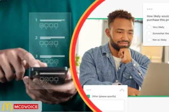 Multiple choice survey questions on digital form