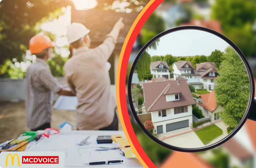 Survey of a House boundary measurement